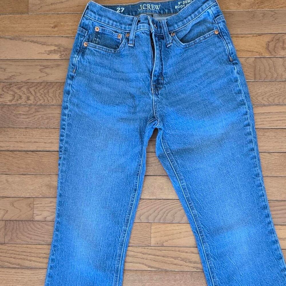Jcrew blue demi 9" bootcut 27